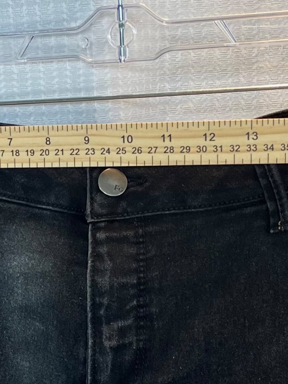 Faded Glory Black Denim Shorts Plus size 20 - Picture 3 of 6